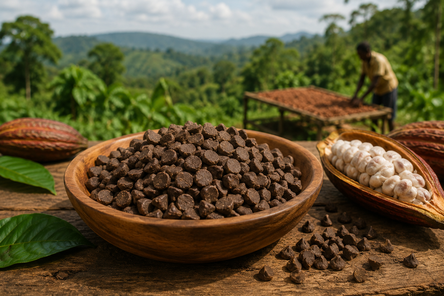 Ghana Raw Cacao Ceremonial Mass Wholesale Chips